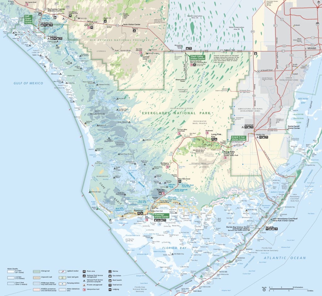 Everglades - mapa parku